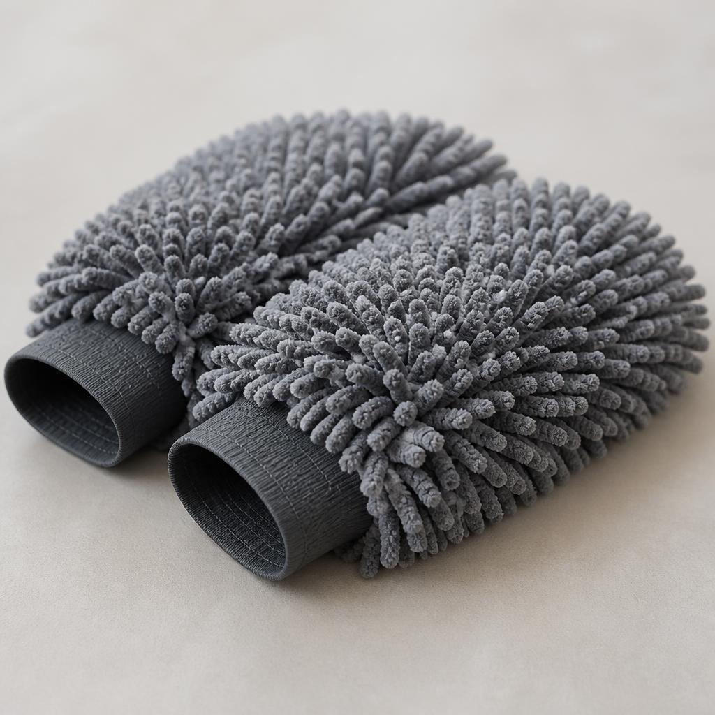 DyreSmart tørkehansker i mikrofiber til hund i bruk