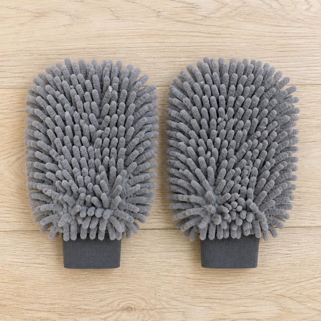 DyreSmart tørkehansker i mikrofiber til hund sett fra siden