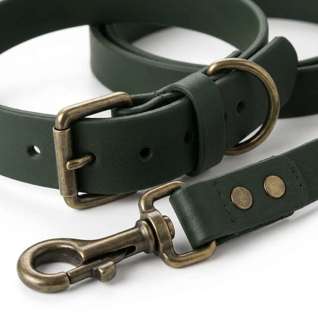DyreSmart vanntett halsbånd og kobbel til hund nærbilde av detaljer