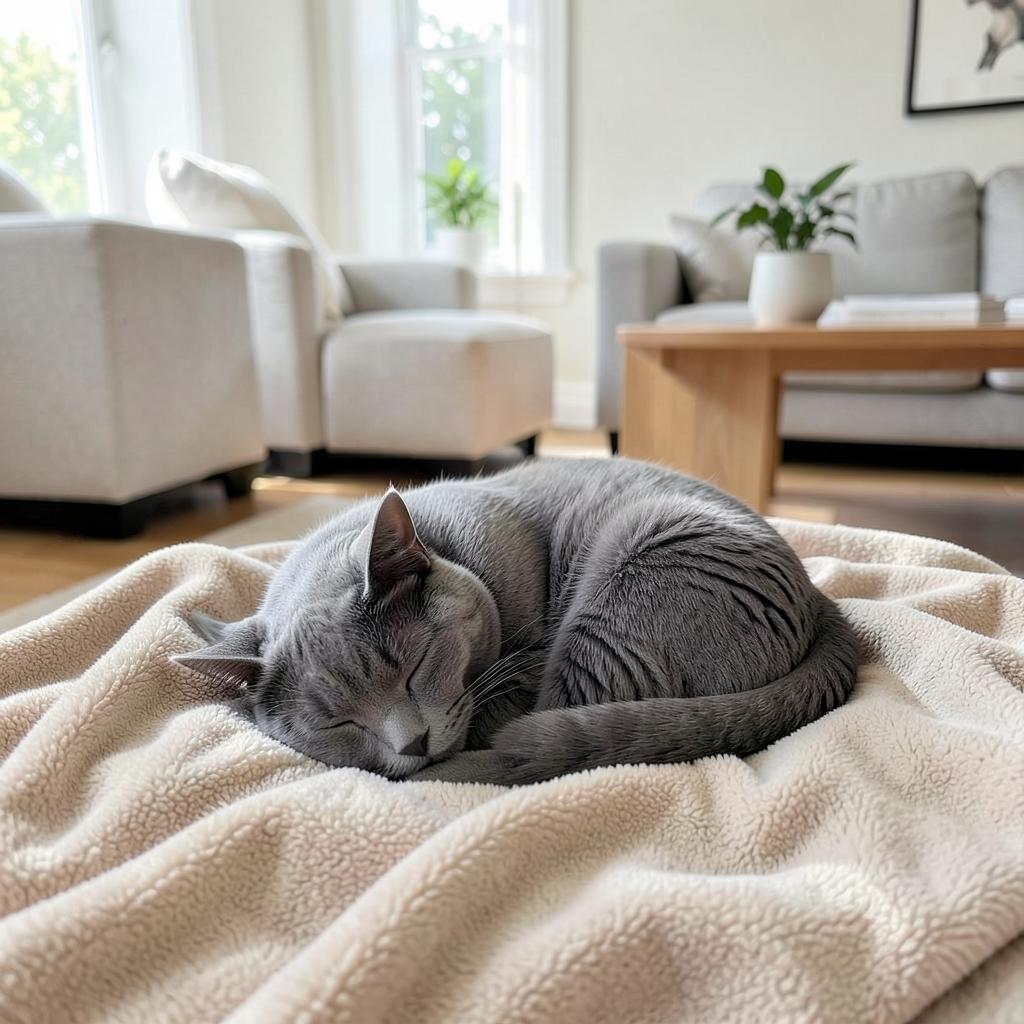 DyreSmart kosepledd i fleece til hund og katt sett ovenfra