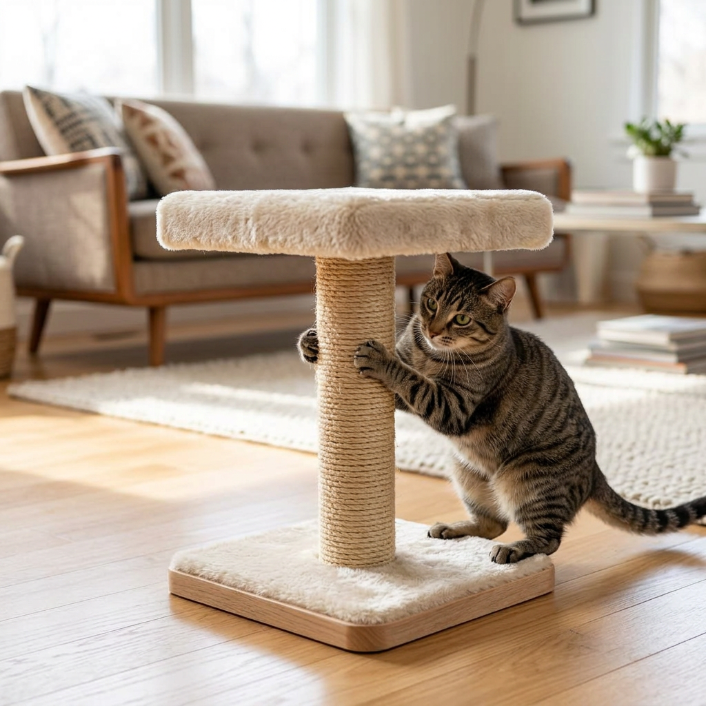 DyreSmart klorestativ i sisal til katt sett ovenfra