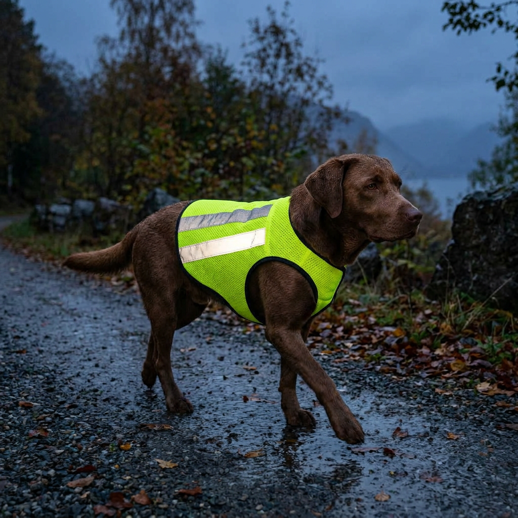 DyreSmart refleksvest til hund sett ovenfra