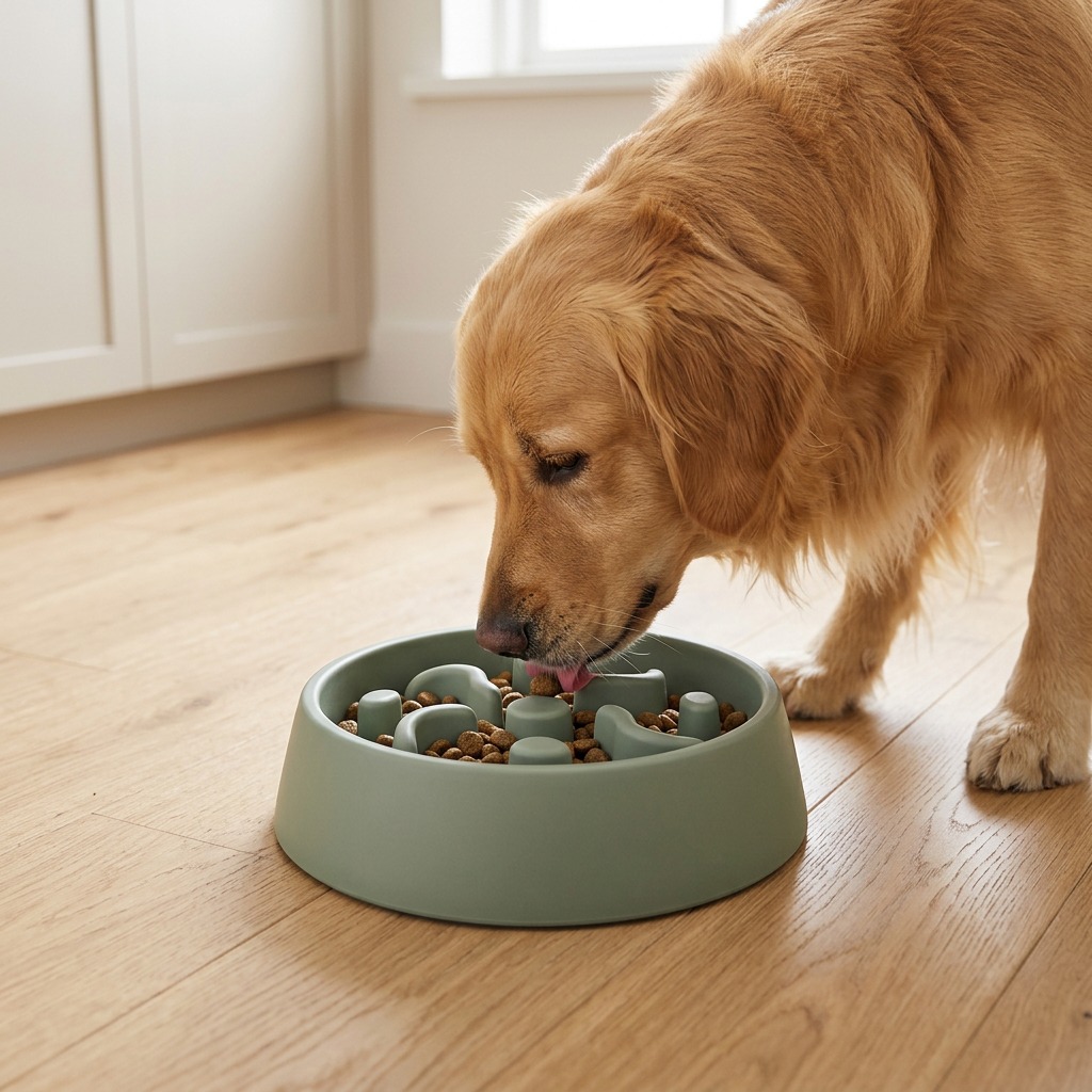 DyreSmart slow feeder matskål med labyrintmønster til hund sett ovenfra